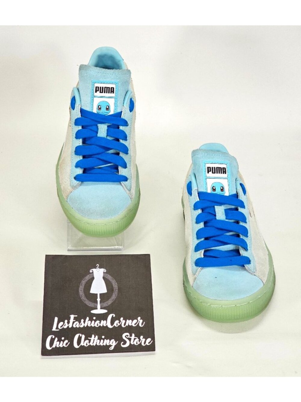 Puma Boy's Classic Squirtle Blue Suede Pokémon Crossover Shoes Size 5 1776 - Picture 2 of 14